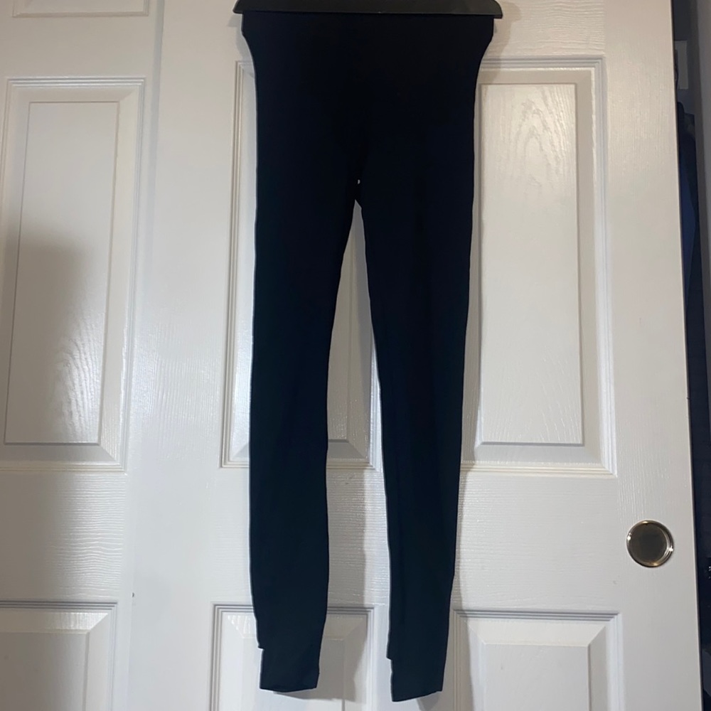 Club Monaco Foot Stirrup Thick Leggings Black